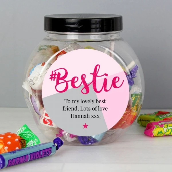 Personalised #Bestie Sweet Jar 1 Personalised #Bestie Sweet Jar