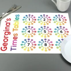 Personalised Times Tables Placemat 10 Personalised Times Tables Placemat -PERSONALISE STORE p0512aa14 3