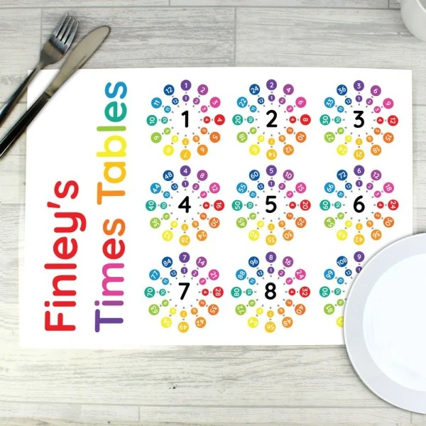 Personalised Times Tables Placemat 5 Personalised Times Tables Placemat - Image 5