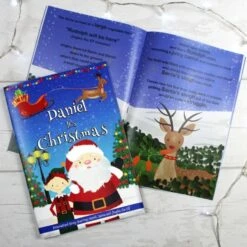 Personalised Boys "It's Christmas" Story Book, Featuring Santa And His Elf Jingles