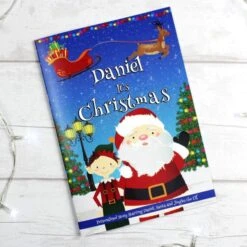 Personalised Boys "It's Christmas" Story Book, Featuring Santa And His Elf Jingles -PERSONALISE STORE p0512aa26 2
