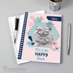 Personalised Rachael Hale "Happy Face" Cat A5 Notebook 9 Personalised Rachael Hale "Happy Face" Cat A5 Notebook -PERSONALISE STORE p0512aa34 3