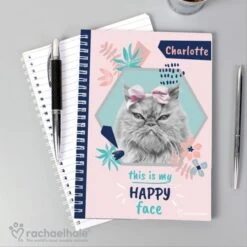 Personalised Rachael Hale "Happy Face" Cat A5 Notebook 11 Personalised Rachael Hale "Happy Face" Cat A5 Notebook -PERSONALISE STORE p0512aa34 5