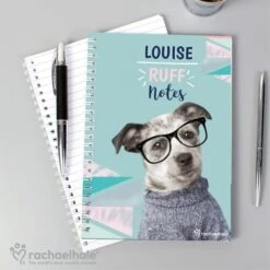 Personalised Rachael Hale "Ruff Notes" Dog A5 Notebook