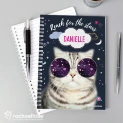 Personalised Rachael Hale Space Cat A5 Notebook -PERSONALISE STORE p0512aa52 5