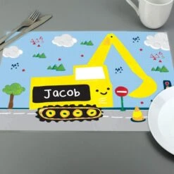 Personalised Digger Placemat -PERSONALISE STORE p0512aa53 3