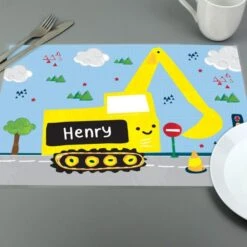 Personalised Digger Placemat -PERSONALISE STORE p0512aa53 4