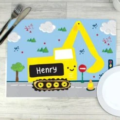 Personalised Digger Placemat -PERSONALISE STORE p0512aa53 5