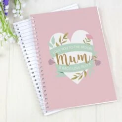 Personalised Floral Heart A5 Notebook -PERSONALISE STORE p0512aa62 4