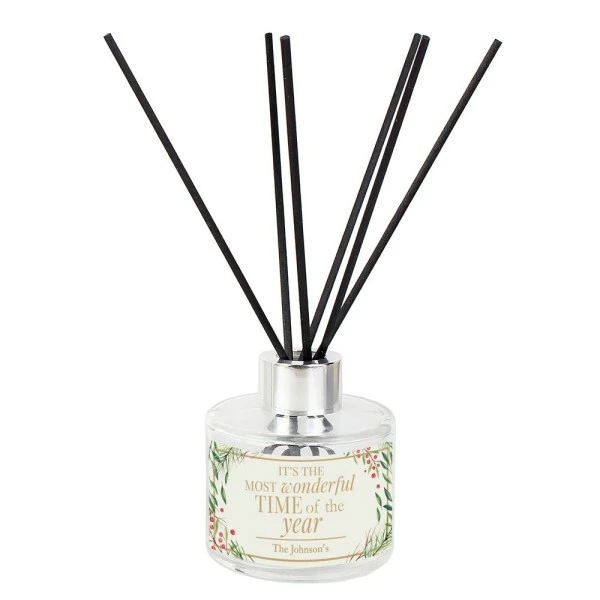 Personalised "Wonderful Time Of The Year" Christmas Reed Diffuser 2 Personalised "Wonderful Time Of The Year" Christmas Reed Diffuser - Image 2