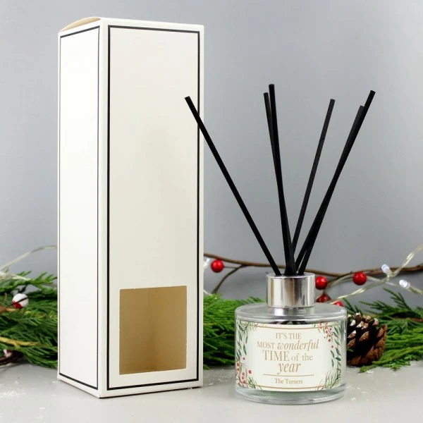 Personalised "Wonderful Time Of The Year" Christmas Reed Diffuser 3 Personalised "Wonderful Time Of The Year" Christmas Reed Diffuser - Image 3