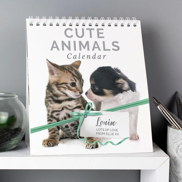 Personalised Cute Animals Desk Calendar 1 Personalised Cute Animals Desk Calendar