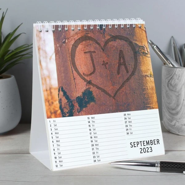 Personalised Couples Desk Calendar 2 Personalised Couples Desk Calendar - Image 2