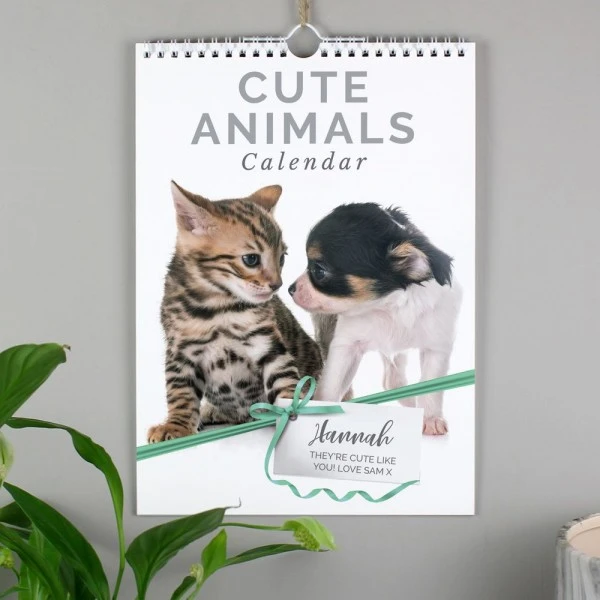 Personalised A4 Cute Animals Calendar 1 Personalised A4 Cute Animals Calendar