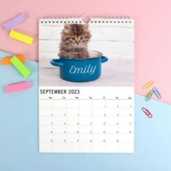 Personalised A4 Cats & Kittens Calendar -PERSONALISE STORE p0512ab27 2