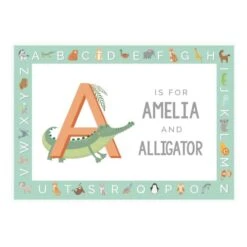 Personalised Animal Alphabet Placemat -PERSONALISE STORE p0512ac62 4