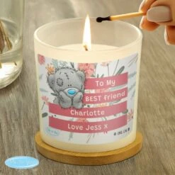 Personalised Me To You Floral Scented Jar Candle -PERSONALISE STORE p0512ad47 2