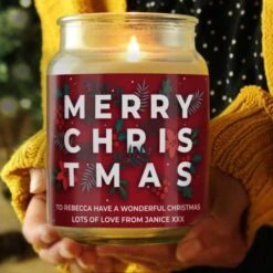 Personalised Christmas Large Scented Jar Candle -PERSONALISE STORE p0512ae15 2