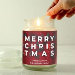 Personalised Christmas Large Scented Jar Candle -PERSONALISE STORE p0512ae15 3