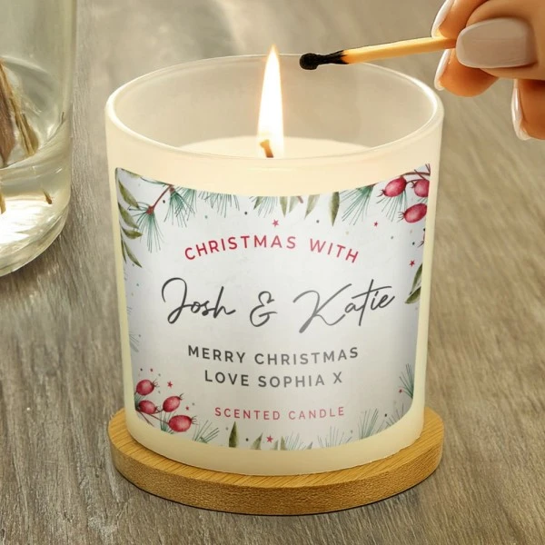 Personalised Christmas With... Scented Jar Candle 3 Personalised Christmas With... Scented Jar Candle - Image 3