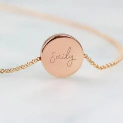 Personalised Botanical Sentiment Rose Gold Tone Necklace And Box -PERSONALISE STORE p0512ae55 3