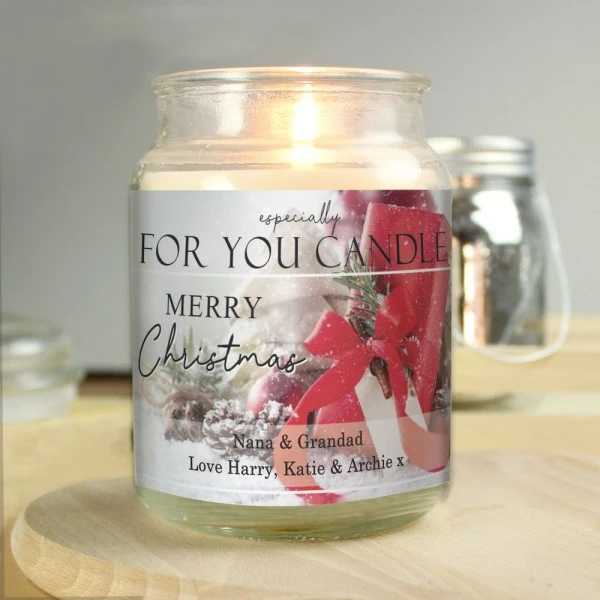 Personalised Merry Christmas Large Scented Jar Candle 3 Personalised Merry Christmas Large Scented Jar Candle - Image 3