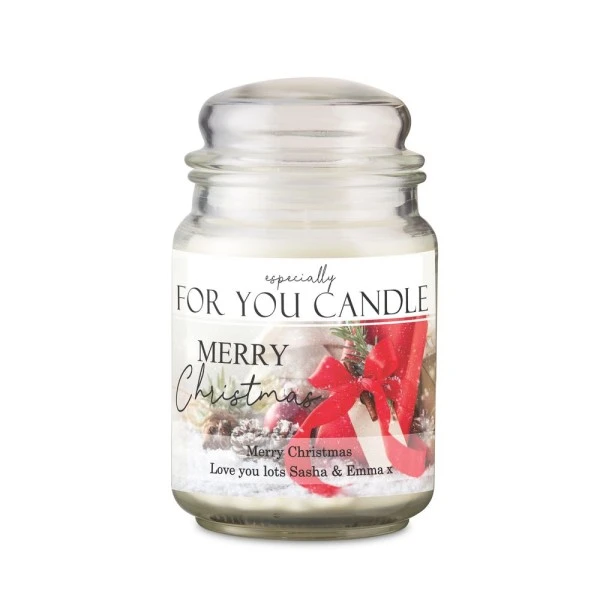 Personalised Merry Christmas Large Scented Jar Candle 4 Personalised Merry Christmas Large Scented Jar Candle - Image 4