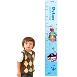 Personalised Pirate Height Chart -PERSONALISE STORE p0512m22 2