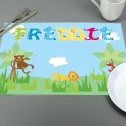 Personalised Blue Animal Alphabet Placemat 11 Personalised Blue Animal Alphabet Placemat -PERSONALISE STORE p0512q44 4