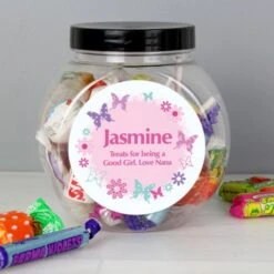 Personalised Butterfly Sweets Jar -PERSONALISE STORE p0512t73 2