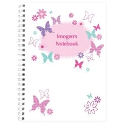 Personalised Butterfly A5 Notebook 5 Personalised Butterfly A5 Notebook -PERSONALISE STORE p0512t74 2