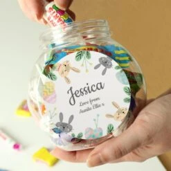 Personalised Easter Bunny Sweet Jar