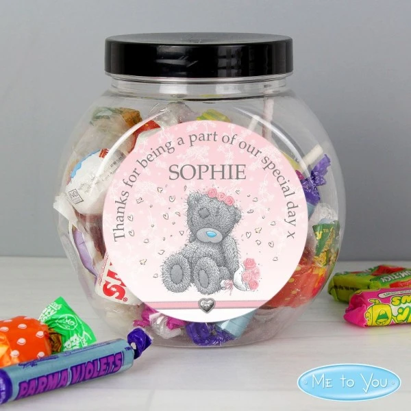 Personalised Me To You Bridesmaid Wedding Sweet Jar 3 Personalised Me To You Bridesmaid Wedding Sweet Jar - Image 3