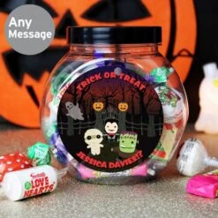 Personalised Halloween Characters Sweet Jar -PERSONALISE STORE p0512x88 2