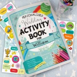 Personalised Wedding Activity Book With Stickers -PERSONALISE STORE p0512y66 2