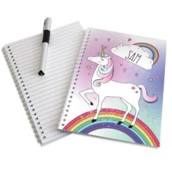 Personalised Unicorn A5 Notebook -PERSONALISE STORE p0512y89 2