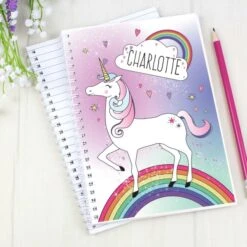 Personalised Unicorn A5 Notebook -PERSONALISE STORE p0512y89 3