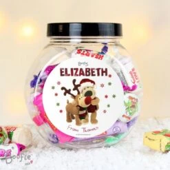 Personalised Boofle Christmas Reindeer Sweet Jar -PERSONALISE STORE p0512y93 3