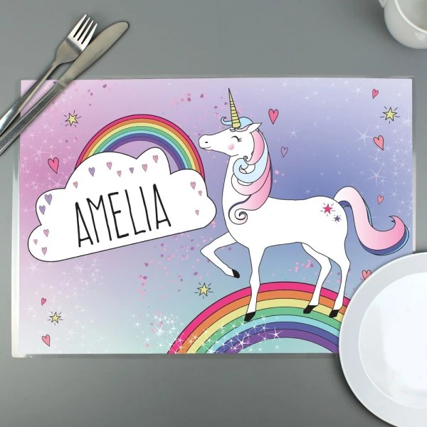 Personalised Unicorn Placemat 1 Personalised Unicorn Placemat
