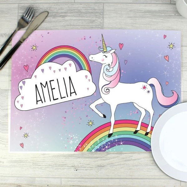 Personalised Unicorn Placemat 6 Personalised Unicorn Placemat - Image 6