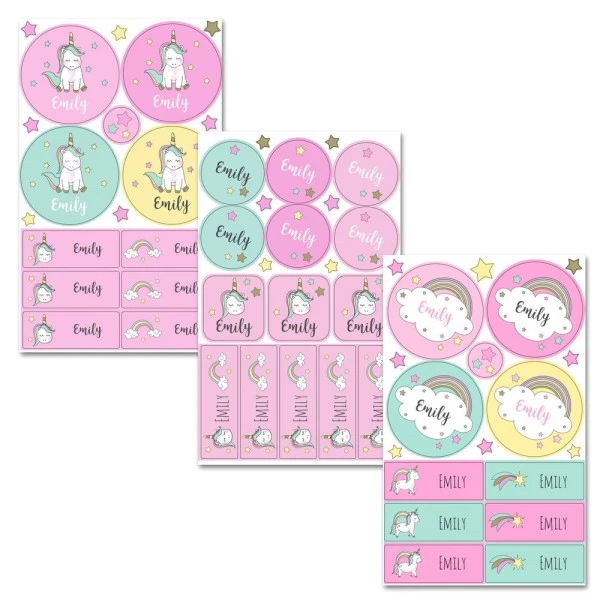 Personalised Baby Unicorn Sticker Set 2 Personalised Baby Unicorn Sticker Set - Image 2