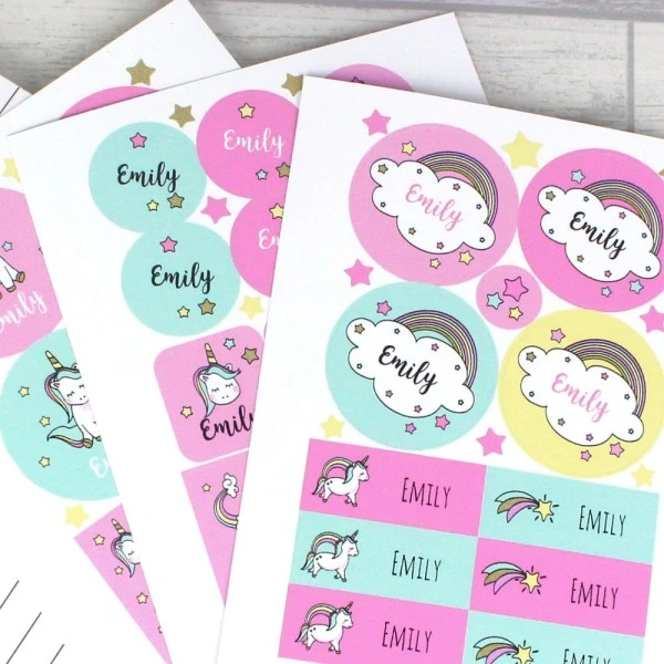 Personalised Baby Unicorn Sticker Set 3 Personalised Baby Unicorn Sticker Set - Image 3