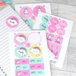 Personalised Baby Unicorn Sticker Set 9 Personalised Baby Unicorn Sticker Set -PERSONALISE STORE p0512z79 3