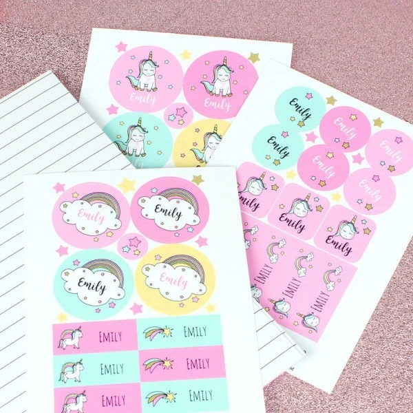 Personalised Baby Unicorn Sticker Set 6 Personalised Baby Unicorn Sticker Set - Image 6