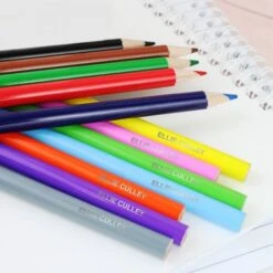 Personalised Pack Of 12 Colouring Pencils 5 Personalised Pack Of 12 Colouring Pencils -PERSONALISE STORE p061142 2