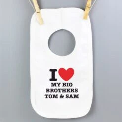 Personalised I HEART 0-3 Months Baby Bib -PERSONALISE STORE p0710d33 3