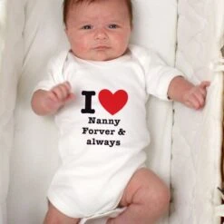 Personalised I HEART 0-3 Months Baby Vest -PERSONALISE STORE p0710d34 2
