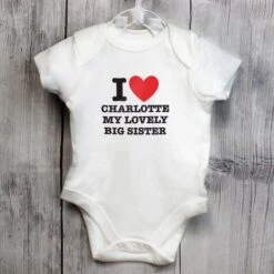 Personalised I HEART 0-3 Months Baby Vest -PERSONALISE STORE p0710d34 6