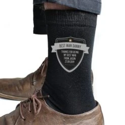 Personalised Classic Shield Men's Socks -PERSONALISE STORE p0710h47 4