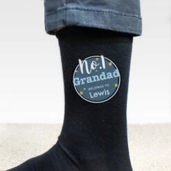 Personalised No.1 Men's Socks -PERSONALISE STORE p0710h48 3